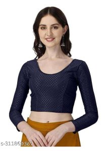 Dobby Cotton Stretchable Blouse