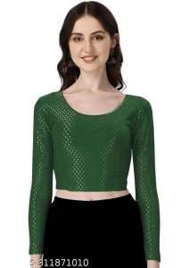 Dobby Cotton Stretchable Blouse