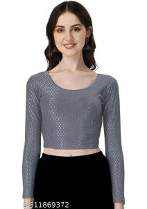 Dobby Cotton Stretchable Blouse