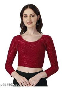 Dobby Cotton Stretchable Blouse