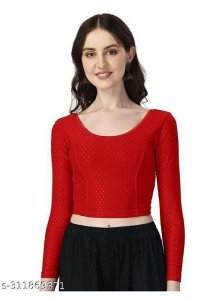 Dobby Cotton Stretchable Blouse