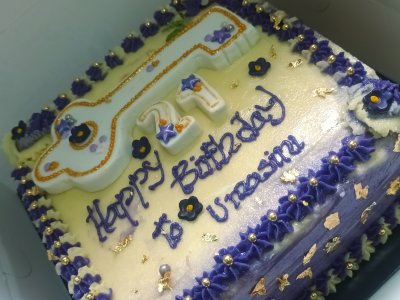 Eggless Blueberry Vegan Cake