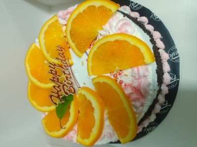 Eggless Orange Vegan Cake