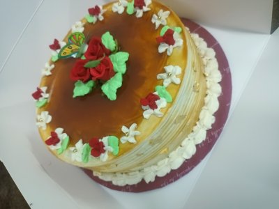 Eggless Butterscotch Vegan Cake