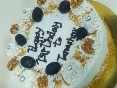 Eggless Butterscotch Vegan Cake