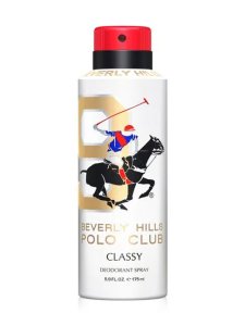 BEVERLY HILL POLO CLUB MEN'S CLASSY NO. 9 WHITE Deodorant Body Spray 175 ml Spray is a Woody Aromatic fragrance for Men. Top Notes : Lemon, Mandarin Orange & Bergamot. Middle Notes : Patchouli, Vetiver & Cedar. Base Notes : Ambergris & Musk.